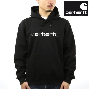 カーハート メンズ パーカー 正規品 CARHARTT WIP フーディー プルオーバー ロゴ HOODED CARHARTT SWEATSHIRT I030547 BLACK / WHITE