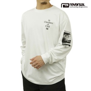 リバーサル メンズ 長袖Tシャツ 正規販売店 REVERSAL クルーネック オーバーサイズ ロンT PES MVS OVER SIZE LONG TEE RV24SS151-OW WHIT