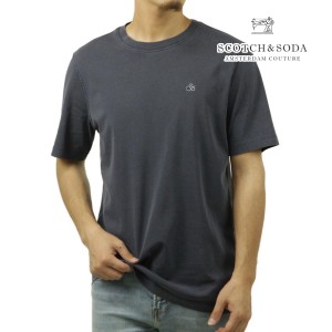 スコッチアンドソーダ メンズ 半袖Tシャツ 正規販売店 SCOTCH＆SODA クルーネック ワンポイント ロゴ GARMENT DYE LOGO T-SHIRT P 175585