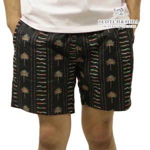 スコッチアンドソーダ メンズ 水着 正規販売店 SCOTCH＆SODA トランクス型 スイムパンツ 海パン MID LENGTH ALL OVER PRINT SWIM SHORT P