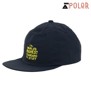 ポーラー メンズ レディース キャップ 正規販売店 POLER 帽子 6パネルキャップ HIGHEST EMB 6P CAP DC 241MCV0271-NV 父の日 プレゼント 