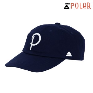 ポーラー メンズ レディース キャップ 正規販売店 POLER 帽子 ベースボールキャップ CLASSIC BASEBALL CAP DC 241MCV0305-NVY NAVY