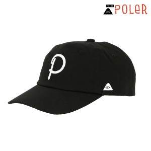 ポーラー メンズ レディース キャップ 正規販売店 POLER 帽子 ベースボールキャップ CLASSIC BASEBALL CAP DC 241MCV0304-BLK BLACK