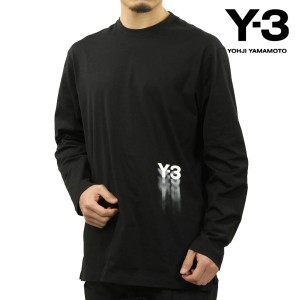 ワイスリー メンズ 長袖Tシャツ 正規品 Y-3 クルーネック コットン ロゴ GFX LS TEE IZ3122 BLACK