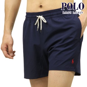 ポロ ラルフローレン メンズ スイムパンツ 正規品 POLO RALPH LAUREN 水着 ロゴ TRAVELER SWIM SHORT MID TRUNK NAVY 父の日 プレゼント 