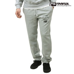 リバーサル メンズ スウェットパンツ 正規販売店 REVERSAL ボトムス ロゴ LOGO FLEECE SWEAT PANTS GY GREY 父の日 プレゼント ラッピン