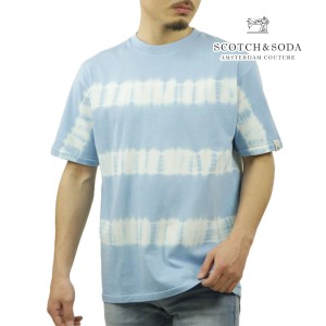 スコッチアンドソーダ メンズ 半袖Tシャツ 正規販売店 SCOTCH＆SODA クルーネック タイダイ染め TIE-DYE REGULAR-FIT ORGANIC COTTON T-S