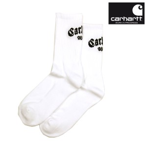 カーハート メンズ レディース 靴下 正規品 CARHARTT WIP アンダーウェア クルーソックス ONYX SOCKS WHITE / BLACK I032862