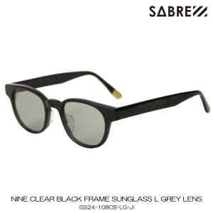 セイバー メンズ レディース サングラス 正規販売店 SABRE めがね ナイン NINE CLEAR BLACK FRAME SUNGLASS L GREY L 父の日 プレゼント 