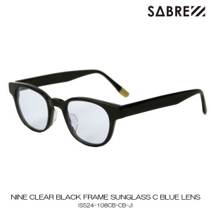 セイバー メンズ レディース サングラス 正規販売店 SABRE めがね ナイン NINE CLEAR BLACK FRAME SUNGLASS C BLUE L 父の日 プレゼント 