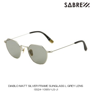 セイバー メンズ レディース サングラス 正規販売店 SABRE めがね ディアブロ DIABLO MATT SILVER FRAME SUNGLASS L  父の日 プレゼント 