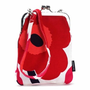 マリメッコ marimekko RIMMI UNIKKO FRAME BAG ウニッコ柄 ショルダーバッグ 斜めがけ がま口 レッド系マルチ ポシェット ブランド