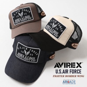 AVIREX アビレックス 帽子 メンズ ブランド メッシュキャップ 春 夏 新作 刺繍 US AIR FORCE アメカジ ミリタリー トラッカーキャップ