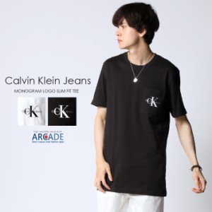 Calvin Klein Jeans カルバンクラインジーンズ CK モノグラム ポケット 半袖Tシャツ メンズ ブランド CORE MONOGRAM POCKET SLIM TEE