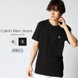 Calvin Klein Jeans カルバンクラインジーンズ CK ワンポイント刺繍 メンズ ブランド  半袖Tシャツ ESSENTIAL SLIM TEE