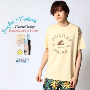 Tシャツ メンズ 春 夏 半袖Tシャツ サーフ プリントT デザイン アメカジ tシャツ メンズファッション トップス カットソー