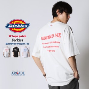 Tシャツ メンズ 半袖Tシャツ Dickies ディッキーズ 新作 ブランド ダブル ロゴ プリント バックプリント 半袖カットソー 綿100％ コット