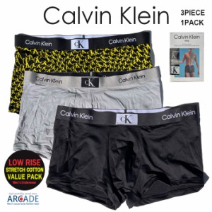 カルバンクライン ボクサーパンツ Calvin Klein CK Mens UnderWear Cotton Stretch 3-pack 前閉じ 3枚組 S M Lサイズ クリスマス プレゼ