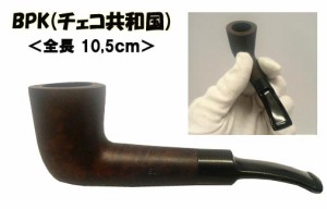 送料220円〜新品 手巻き(シャグ)用ミニパイプ ショートスモーク(チェコ共和国)BPK63-08 全長10,5cm (ブライヤー ダブリン型ベント)（吸口