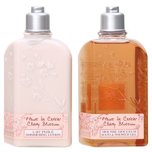 【セット】ロクシタン LOCCITANE チェリーブロッサム  シマーリング ボディ ミルク 250mL + シャワージェル 250mL