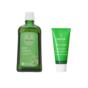 【セット】ヴェレダ WELEDA ホワイトバーチ ボディシェイプオイル 200mL + スキンフード 75mL セット