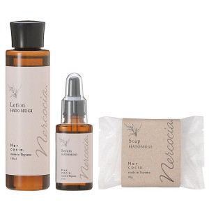 【セット】 ネルコッチャ Nercocia ハトムギ化粧水 150mL + 美容オイル 15mL + 石鹸 60g セット