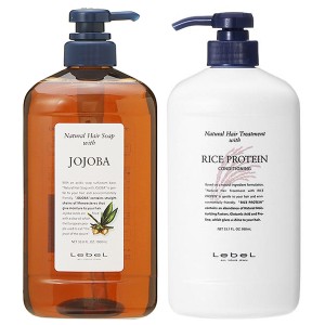 【セット】 ルベル ナチュラルヘアソープ ウィズJO JOJOBA 1000mL  + ヘアトリートメント ウィズ RP ライスプロテイン 980mL