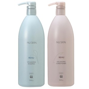 【セット】 ニュースキン NU SKIN レニュー ボリューマイジング シャンプー + コンディショナー 各1000g セット (さらさら)