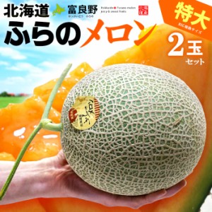 富良野メロン XL×2玉 (約4kg) 北海道産 秀品 赤肉 ふらのめろん 富良野めろん ふらのメロン 北海道 富良野 ふらの メロン めろん melon 