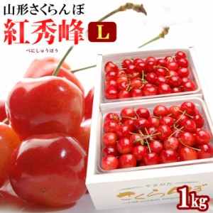 山形 さくらんぼ 紅秀峰 (L玉/1kg)山形産 露地栽培 秀品 ギフト 贈答 サクランボ 桜桃 チェリー cherry べにしゅうほう 7月 お中元 食品 