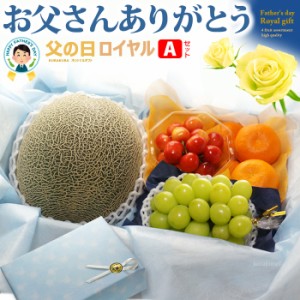 父の日 ロイヤル 【Aセット】 父の日ギフト専用 詰合せ 詰め合わせセット フルーツギフト 肥後グリーン メロン さくらんぼ 佐藤錦 ハウス