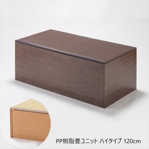 【ポイント7% 300円クーポン進呈 送料無料】 PP樹脂畳ユニットボックス ハイタイプ 幅120 日本製 収納できる畳ボックス