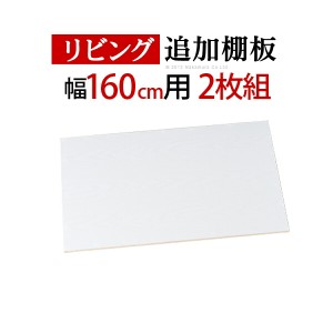 【ポイント7% 300円クーポン進呈 送料無料】大型スライドドア リビングボード サローネ リビング 幅160cm専用 追加棚板 2枚組 収納家具 