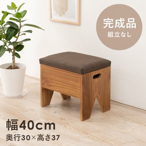 【ポイント7% 300円クーポン進呈 送料無料】収納付きベンチ 幅40cm イス・チェア スツール（背もたれなし） MBC-6195 完成品 収納 椅子 