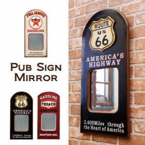 パブ サインミラー ウォールミラー PUBMIRROR 壁掛け 鏡 おしゃれ アメリカン雑貨 アメリカンテイスト レトロ 完成品「送料無料 ポイント