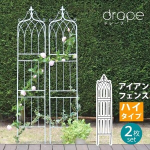 アイアンフェンス200　ハイタイプ　drape（ドレープ）　2枚組 エクステリア 庭まわり フェンス・垣 IF-DR029-2P  枠 柵 仕切り クラシカ