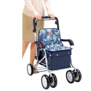 座れるアルミ製シルバーカー 介護・福祉 シルバーカー ショッピングカート型シルバーカー FL-1502 シルバーカー ショッピングカー 座れる