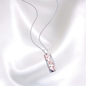 桜彫りダイヤモンド＆ピンクサファイアネックレス IC261 ネックレス 11070 さくら ネックレス ダイヤモンド ピンクサファイア「ポイント2