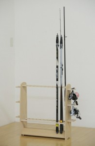 釣竿ラック ダブル フィッシング フィッシングツール 竿掛け・ロッドホルダー M5-MGKFD10002 ロッド 釣 リール 日本製 趣味 飾る 釣り竿 