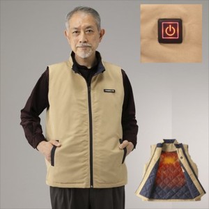 【ポイント7% 300円クーポン進呈 送料無料】電熱ヒーターベスト 作業服 作業用上着 作業用ベスト a2901602 a2901603 FL-2634 冬 防寒 旅