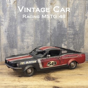 【ポイント7% 300円クーポン進呈 送料無料】ビンテージカー Vintage Car ヴィンテージカー Racing MUSTANG 48 インテリア小物・置物 その