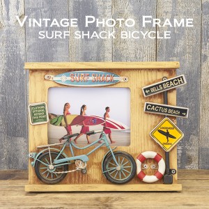 【2個セット】SURF SHACK BICYCLE ビンテージカー Vintage Photo Frame ヴィンテージ フォトフレーム インテリア小物・置物 フォトフレー