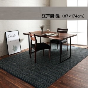 【ポイント7% 300円クーポン進呈 送料無料】洗える カーペットござ 『バルカン』江戸間1畳（87×174cm） カーペット・ラグ カーペット 21