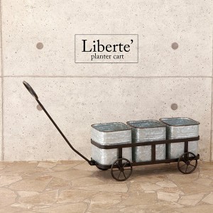 【ポイント7% 300円クーポン進呈 送料無料】Liberteリベルテ ブリキプランターカート インテリア小物・置物 その他インテリア小物・置物 