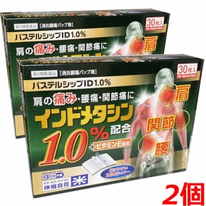 【2個セット】【第2類医薬品】【お買得インドメタシンシップ薬（湿布薬）】パステルシップＩＤ 30枚（10枚×3袋）×2個・14cm×10cm 「イ