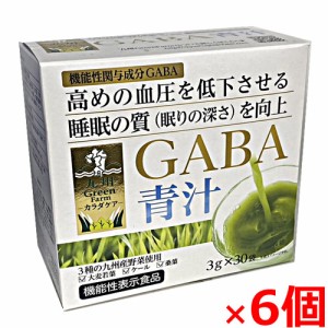 【6個セット】【機能性表示食品】GFカラダケアGABA青汁 30包×6個