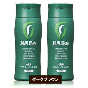 【2本セット】利尻ヘアカラートリートメント 200g（ダークブラウン）×2本