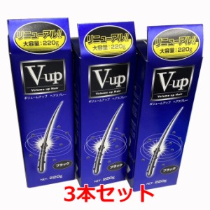 【NEW】【3本セット】【ブラック】細毛・薄毛をボリュームアップ ピノーレ Ｖ−ｕｐ ヘアスプレー ブラック 220g×3個（薄毛隠しスプレー