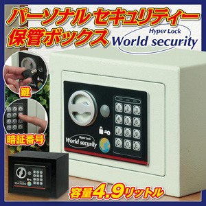 パーソナルセキュリティー保管ボックス いたずら、プライバシー保護の小型金庫！専用鍵による解錠と、キーパッドによる暗証番号解錠の両