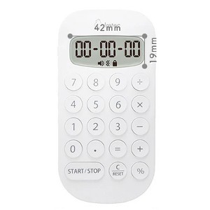 時計付電卓バイブタイマー ホワイト CL-133WT 時計付き電卓タイマー 時計 電卓 タイマー ウォッチ 電卓付 電卓付きタイマー バイブ機能 